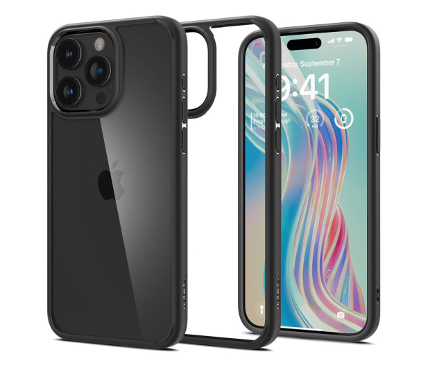 SPIGEN Ultra Hybrid do iPhone 15 Pro Max matte black ACS06570 - 1178917 - zdjęcie